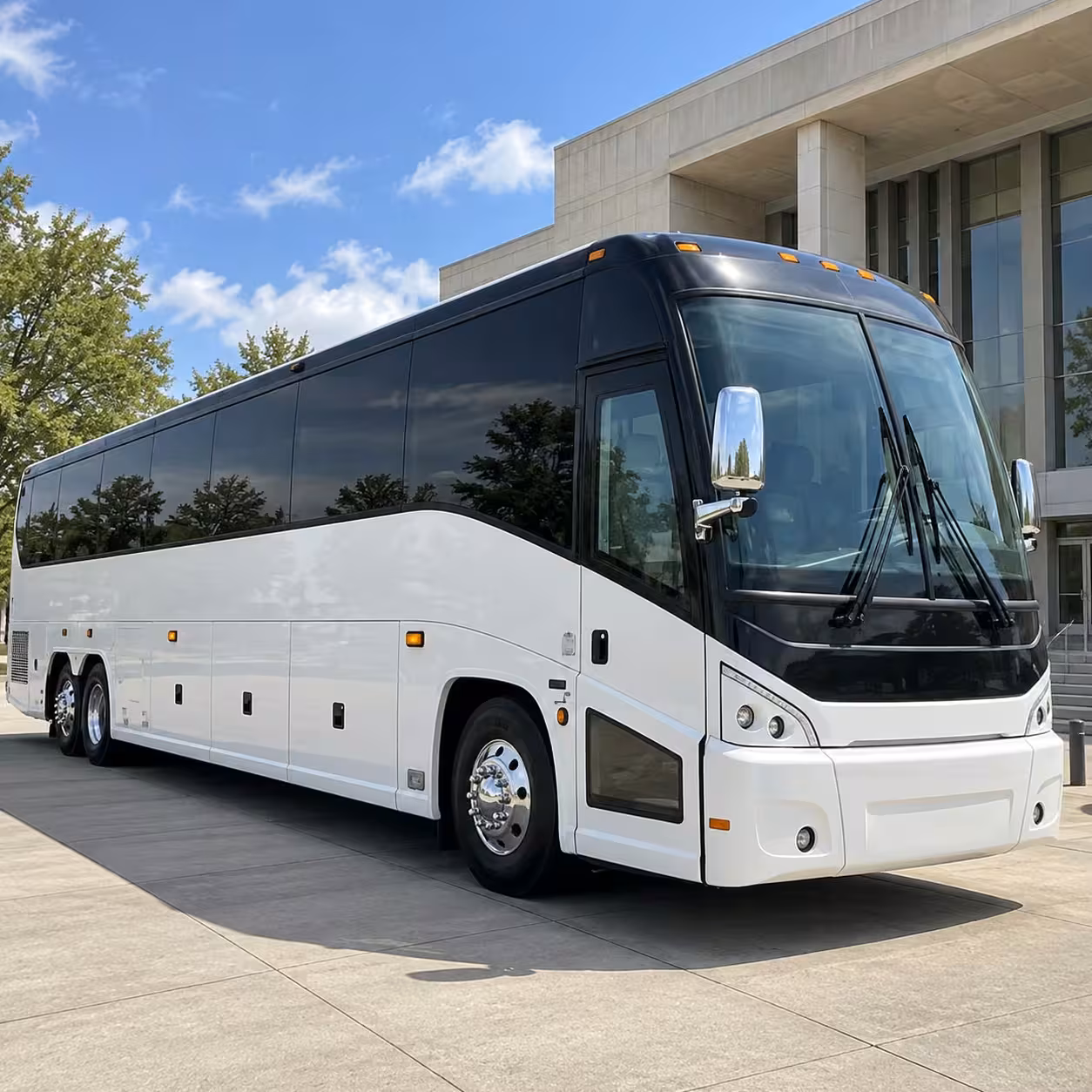 corporate charter bus rentals in stamford for airport transfers