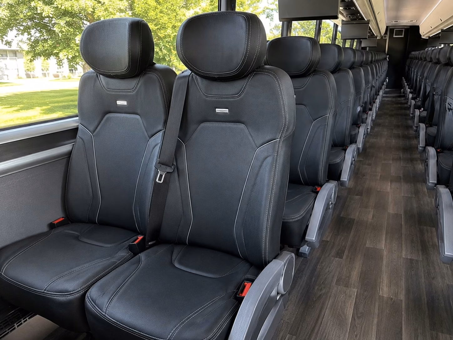 stamford charter bus rental interior