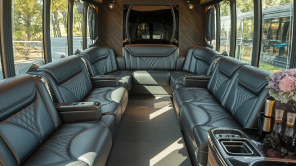 party bus rental interior stamford