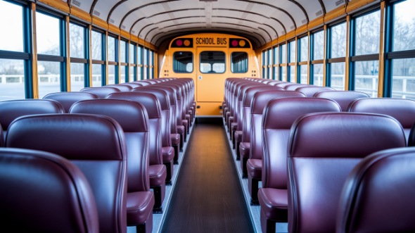 school bus rental interior stamford