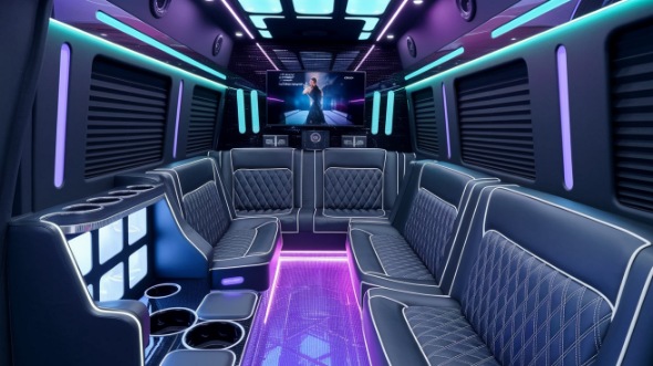 sprinter limo rental interior stamford