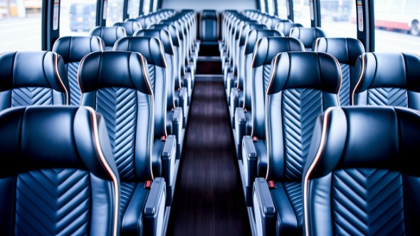 stamford 54 passenger charter bus inside