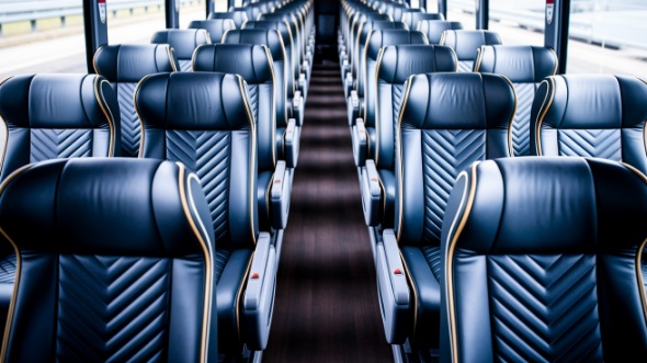 stamford 55 passenger charter bus inside