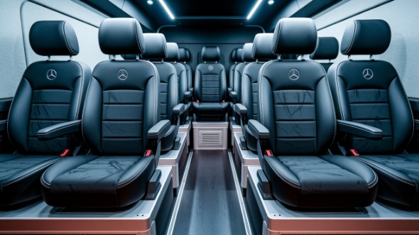 stamford sprinter van with driver inside
